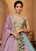 Multicolored Georgette Embroidered Sequins Lehenga Set