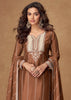 Sienna Brown Embroidered Sharara Set