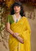 Vibrant Yellow Woven Cotton Silk Saree