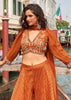 Rust Orange Designer Indo Western Set