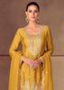 Ceylon Yellow Embroidered Sharara Set