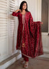 Royal Maroon Embroidered Suit set (10702867235009)