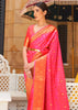 BERRY PINK AND GOLD WOVEN KANJIVARAM SAREE (6946409218241)