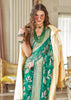 Spring Green Woven Georgette Silk Saree