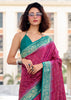 Crimson Red Woven Banarasi Silk Saree