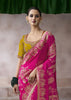 “Exclusive Offer” : Rich Pink Banarasi Designer Saree With Embroidered Blouse