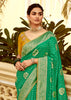 Bright Green Woven Banarasi Designer Silk Saree With Embroidered Blouse