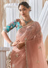 Pre Order:Bloom Pink Designer Silk Saree