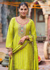 Parrot Green Embroidered Designer Suit Set