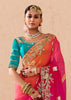 Fuchsia Pink Heavy Embroidered Designer Silk Saree