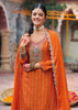 Russet Orange Embroidered Designer Suit Set