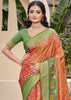 Russet Orange Woven Patola Silk Saree