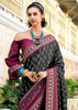 Phantom Black Woven Soft Silk Saree