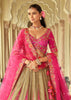 Beige & Pink Embroidered Stitched Designer Lehenga
