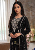 Midnight Black Embroidered Rayon Suit Set (10702020509889)