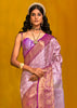 Sweet Lavender Dual Tone Woven Kanjivaram Silk Saree