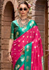 Fuchsia Pink Banarasi Satin Silk Saree