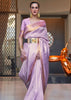 LAVENDER PURPLE WOVEN BANARASI SILK SAREE (7473111498945) (7596329894081)