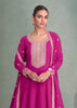 Rose Pink Embroidered Anarkali with Dupatta