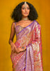 Pink And Purple Dual Tone Woven Kanjivaram Silk Saree