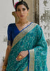 Antique Blue Woven Patola Silk Saree