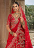 Red Heavy Embroidered Designer Lehenga