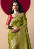 Henna Green Woven Banarasi Silk Saree