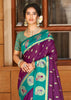 Purple & Green Woven Banarasi SIlk Saree