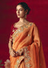 Sunrise Orange Designer Embroidered Saree
