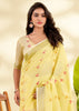 Aurora Yellow Woven Linen Silk Saree