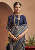 Twilight Blue Printed Patola Silk Saree