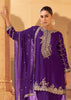 True Purple Embroidered Designer Suit Set