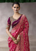 “Exclusive Offer” : Princess Pink Banarasi Designer Saree With Embroidered Blouse