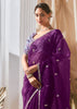 Pre Order:Rich Purple Designer Silk Saree