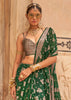 Classic Green Woven Banarasi Georgette Silk Saree