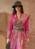 Carmine Pink Madhubani Printed Saree