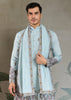 Sky Blue Sequence Embroidered Cotton Kurta With Dupatta