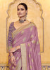 Mist Lavender Woven Banarasi Silk Saree