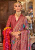 Faded Red Light Weight Printed Silk Saree