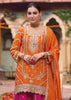 Orange And Pink Embroidered Designer Suit Set