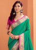 Ming Green Woven Banarasi Patola Silk Saree