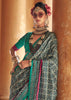 Aqua Green Printed Patola Silk Saree