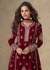 Beautiful Maroon Embroidered Suit Set