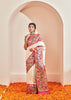 Kamalya (Pre-Order) : Paithani Saree in Shades of White and Classic Lotus Motifs Border (6894194393281) (7586833989825)