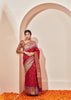 Morbagh : Paithani Saree in the Shades of Red and Golden Festive Border (6894222409921)