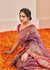 Vanya: Shikargah Kanjivaram Saree in the Shades of Purple and Red (6894275264705)