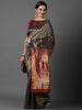 GOLDEN NAVY BLUE WOVEN KANJIVARAM SAREE (6871669801153)