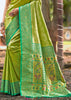 Glow Green Woven Kanjivaram Silk Saree