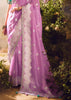 Prism Pink Banarasi Designer Silk Saree With Embroidered Blouse