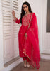 Red Filigree Bloom Silk Suit (10702044070081)